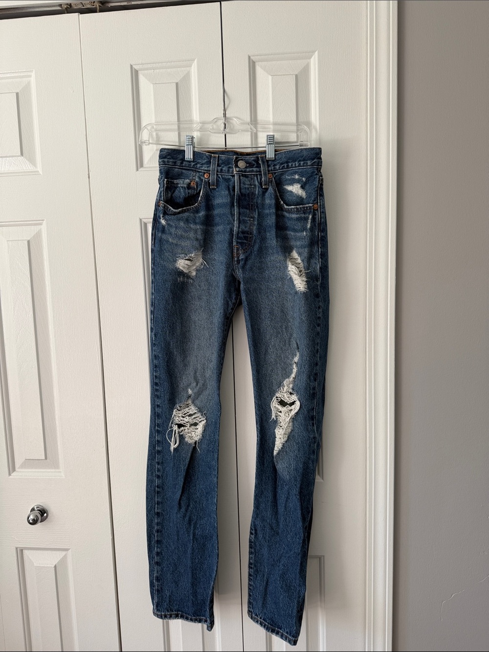 Levi's Women’s Denim 501 Jeans Distressed 26x32